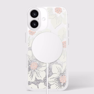 Kate Spade New York Liquid Glitter MagSafe - Case for iPhone 16 (Hollyhock Floral)