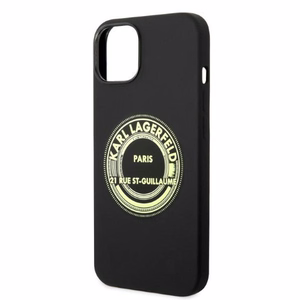 Karl Lagerfeld KLHCP14MSRSGRCK iPhone 14 Plus 6.7 "cietais viedtālruņa apvalks melns / melns silikona RSG