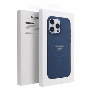 FRAME MAG COVER Viedtālruņa apvalks, saderīgs ar MagSafe, IPHONE 14, tumši zils