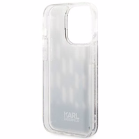 Karl Lagerfeld KLHCP14XLMNMK iPhone 14 Pro Max 6.7 "cietais apvalks melns / melns Šķidrs Mirdzums Monogramma