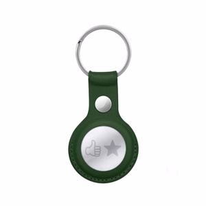 Crong ādas aizsargvāciņš ar atslēgu gredzenu Apple AirTag 1 / 2, zaļš