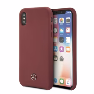 Mercedes Silicone Line viedtālruņa apvalks iPhone X/XS - sarkans