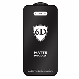 Tel Protect Pilna Līme 6D Matēts Rūdīts Aizsargstikls Iphone 13/13 Pro/16E Melns