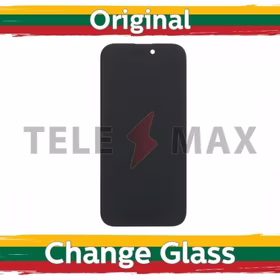 LCD displejs saderīgs ar iPhone 16 melns (atjaunots: Telemax)