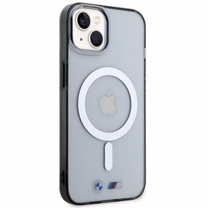 BMW BMHMP14SHCRS iPhone 14 6.1" apvalks caurspīdīgs cietais apvalks Sudraba Gredzens MagSafe