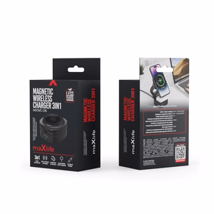 Maxlife MXWC-06 magnētiskais bezvadu lādētājs 15W melns 3in1