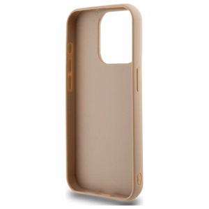 DKNY Quilted Stack Logo viedtālruņa apvalks iPhone 15 Pro - bēšs