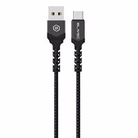 Kabelis Blavec Cable Raptor pīts - USB uz Type-C - 3A 0,5 m Apple CarPlay/Android Auto (CRA-UC3BG05) melns-pelēks