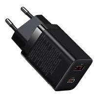 BASEUS lādētājs USB A + Type C PD QC3.0 30W CCSUPP-E02/CCCJG30UE melns