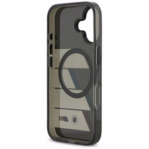 BMW M IML Metāla pogas Tricolor Lines MagSafe futrālis iPhone 17 - Pelēks