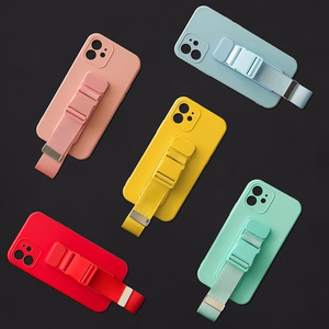Rope чехол гелевый чехол с цепочкой-ремешком для сумки iPhone 13 Pro розовый