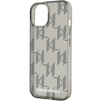 Karl Lagerfeld IML Mono KL Pattern & Cord viedtālruņa apvalks iPhone 15 / 14 / 13 - melns