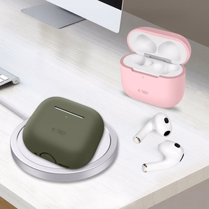 Силиконовый чехол Tech-Protect для Apple AirPods 4 - чёрный