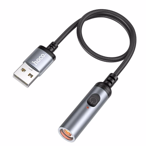 Adapteris USB A uz auto piepīpētāju Hoco 0,3 m UA30 melns