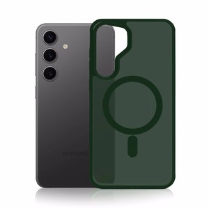 3mk Smoke MagCase for Samsung Galaxy S25 - Green-Translucent