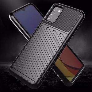 Thunder Case elastīgs izturīgs stingrs apvalks TPU apvalks Samsung Galaxy A03s melns