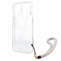 Guess GUHCP13LHFLSN iPhone 13 Pro / 13 6.1" zaļš/zaļš cietais apvalks Ziedu Siksniņa