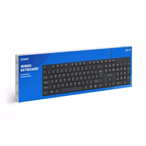 Savio KB-01 tastatūra mājai/birojam USB QWERTY US English melna
