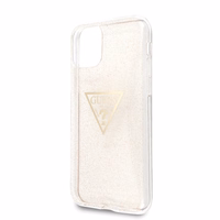 Guess GUHCN58SGTLGO iPhone 11 Pro zelta/ciets apvalks Glitter Triangle