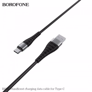 USB kabelis Hoco BX32 melns Type-C 100cm (līdz 5A)