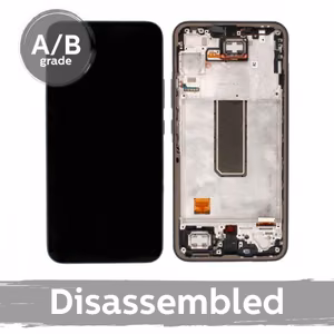 LCD displejs saderīgs ar Samsung A346 A34 5G ar rāmi / violets / (9.5/10 lietots)