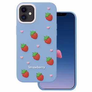 Zemeņu maciņš iPhone 11 zils