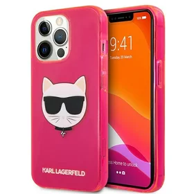 KARL LAGERFELD KLHCP13LCHTRP IPHONE 13 PRO / 13 6.1 "rozā / rozā maciņš GLITTER CHOUPETTE FLUO