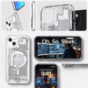 Spigen Ultra Hybrid Mag apvalks ar MagSafe iPhone 15 Plus - balts (Zero One raksts)