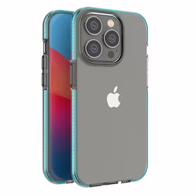 Spring Case viedtālruņa apvalks iPhone 14 Pro silikona apvalks ar rāmi gaiši zils