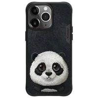 Nimmy Big Eyed Pet 2.0 Panda apvalks iPhone 15 Pro – melns