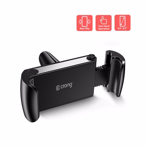 Crong Universal Smart automašīnas tālruņa turētājs 4–6.5" tālruņiem, melns