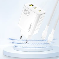 Dudao A29 65W GaN sienas lādētājs 2 x USB-C + 1 x USB-A - balts