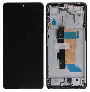 LCD screen Xiaomi Poco F5 5G ar touch screen ar frame Melns original (service pack)