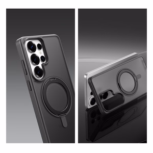 Rock Rotating Stand Soft Touch Series magnētiskais priekš Samsung Galaxy S26 melns