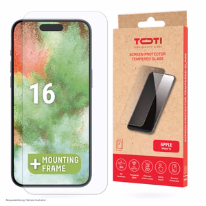 Закаленное стекло 2D защита экрана полное покрытие для iPhone 16/15 Pro/15, прозрачный