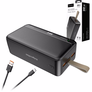 Kruger&Matz 40000 mAh Li-ion ārējais akumulators ar QC un PD