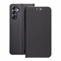 LUNA Book Carbon viedtālruņa apvalks SAMSUNG A14 4G / A14 5G melns