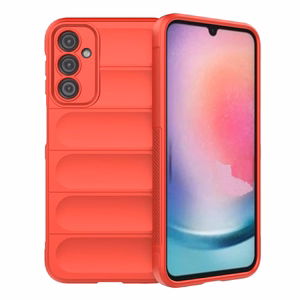 Viedtālruņa apvalks Magic Shield Samsung Galaxy A24 4G elastīgs aizsargs - sarkans