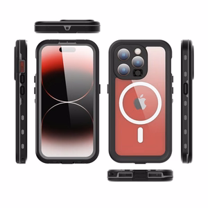 Viedtālruņa ūdensizturīgs apvalks SHELLBOX DOT IPHONE 15 PRO - melns (m)