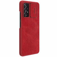 Nillkin Qin ādas viedtālruņa apvalks Samsung Galaxy A73 sarkans