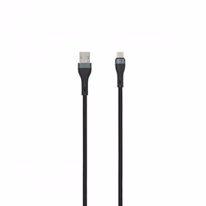 SEEK TOTI USB-A uz Type-C, 2 m pīts kabelis 3A, melns