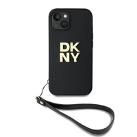 DKNY Viedtālruņa apvalks ar siksniņu un logotipu iPhone 14 / 15 / 13 - melns
