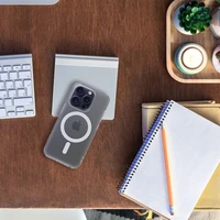 FROST MAG COVER viedtālruņa apvalks, saderīgs ar MagSafe, priekš IPHONE 15 Pro, sarmots caurspīdīgs