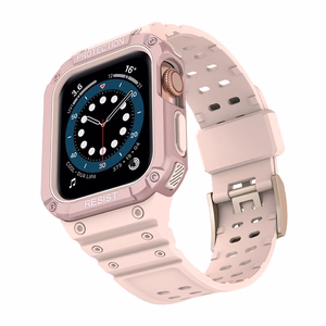 Protect Strap Ремешок для Apple Watch 42/44/45mm с бронированным чехлом - розовый