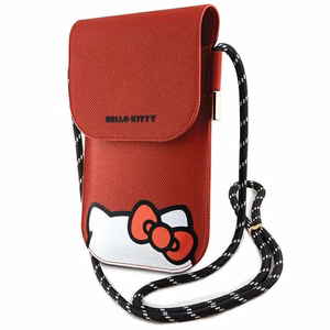 Hello Kitty Leather Hiding Kitty pleca soma – sarkans