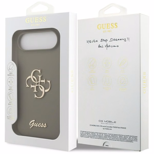Guess silikona Big 4G Script viedtālruņa apvalks iPhone Air brūns
