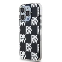 DKNY IML rūtainais mono raksts viedtālruņa apvalks iPhone 15 Pro Max - melns