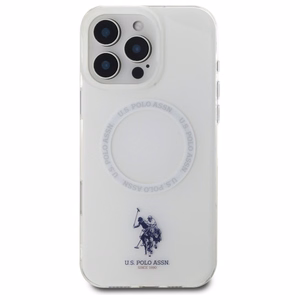 Viedtālruņa apvalks US Polo IML Ring MagSafe iPhone 16 Pro - balts
