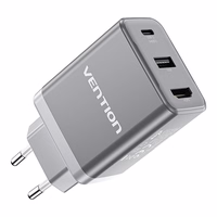 Vention FJAH0-EU USB(C+A)+HDMI GaN tīkla lādētājs (60W/5W/4K@60Hz) (pelēks)