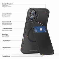 DUX DUCIS viedtālruņa apvalks RAFI II MAG ar statīvu saderīgs ar MagSafe IPHONE 16 Plus melns